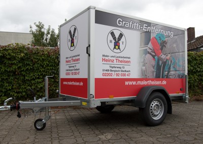 Maler Theisen, Kofferanhänger Vollflächenverklebt
