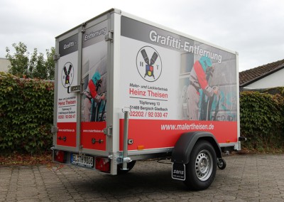 Maler Theisen, Kofferanhänger Vollflächenverklebt