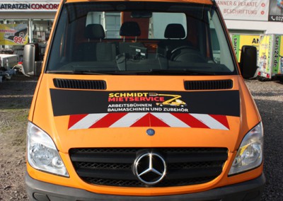 Schmidt Steiger Teilfoliert mit Digitaldruck und Warnmarkierung